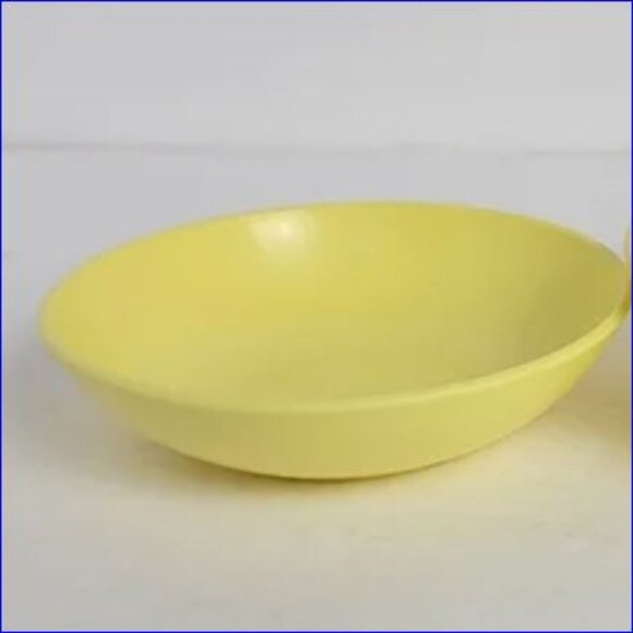 STETSON Melmac Yellow Set w/Raffia Ware Cup VTG MCM - Picture 6 of 9